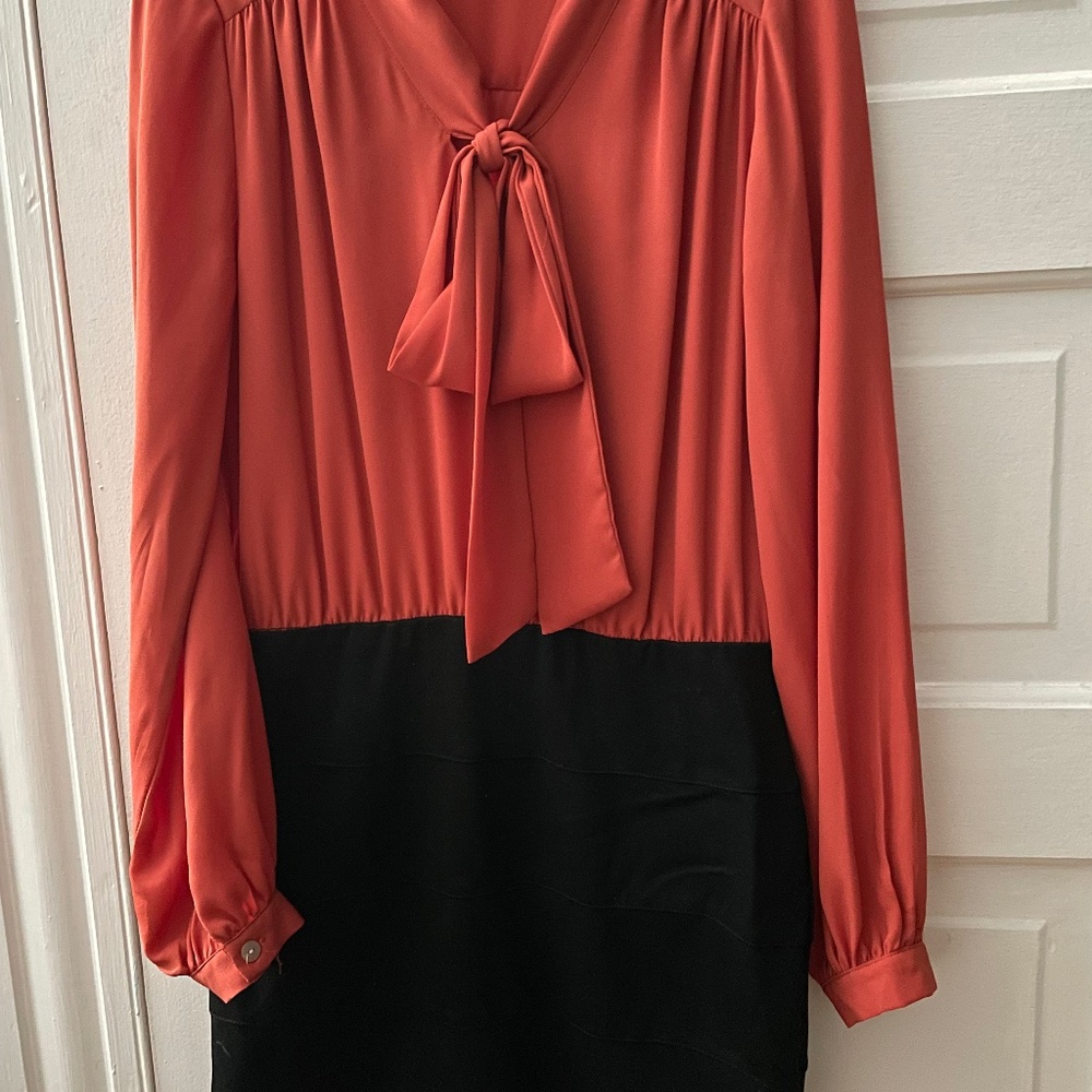 Charming Red (orange) and black dress